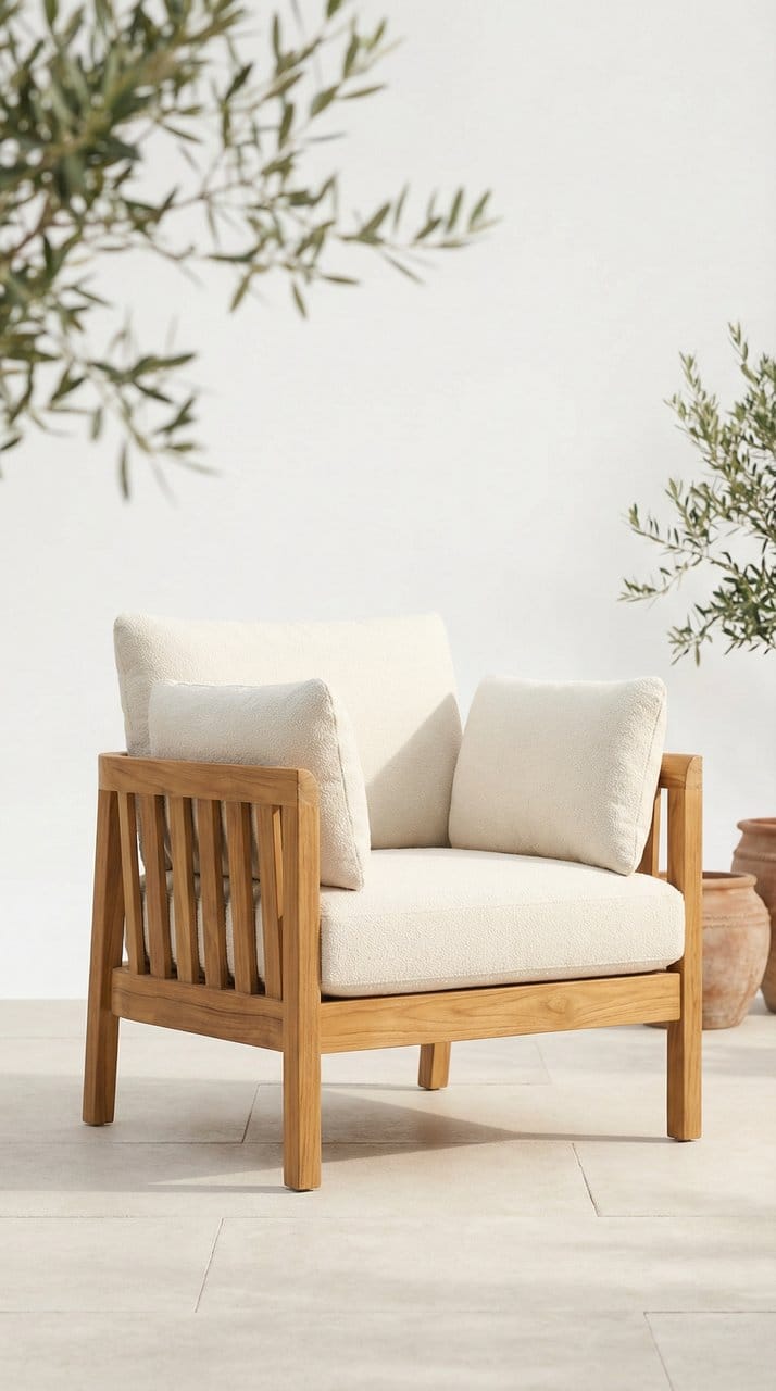 Fauteuil en teck Avaneah - Confort et élégance