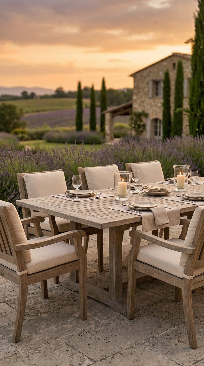 La Table de Repas Provence - Table de jardin en teck pour dîners élégants